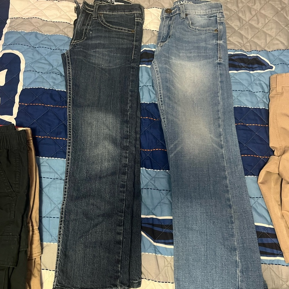 Dark and Light Blue Denim Jeans